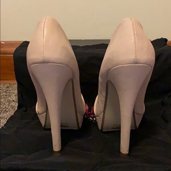 Paprika Blush Platform Peeptoe Heels Size 7 - Picture 3 of 5